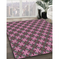 Patterned Pink Novelty Rug, pat2692