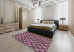 Patterned Pink Novelty Rug in a Bedroom, pat2692