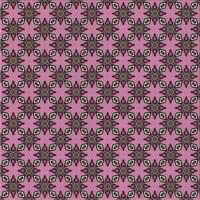 Square Patterned Pink Novelty Rug, pat2692
