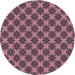 Sideview of Patterned Pink Novelty Rug, pat2692