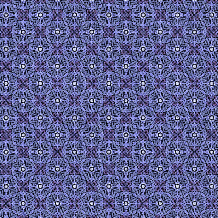 Round Patterned Sky Blue Rug, pat2693blu