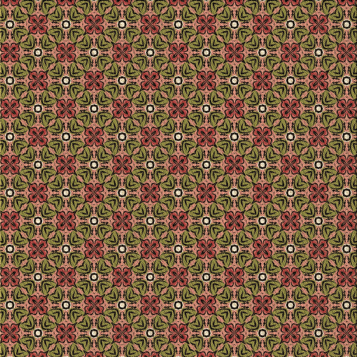 Round Patterned Cinnamon Brown Rug, pat2693brn