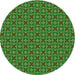 Square Patterned Dark Forest Green Rug, pat2693grn