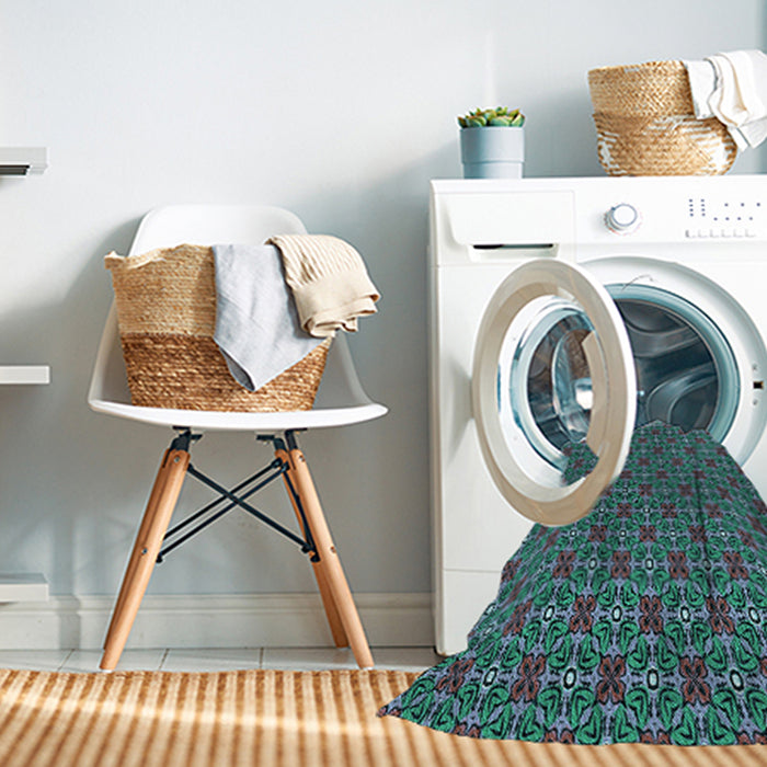 Machine Washable Transitional Charcoal Blue Rug in a Washing Machine, wshpat2693lblu