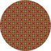 Square Patterned Orange Rug, pat2693org