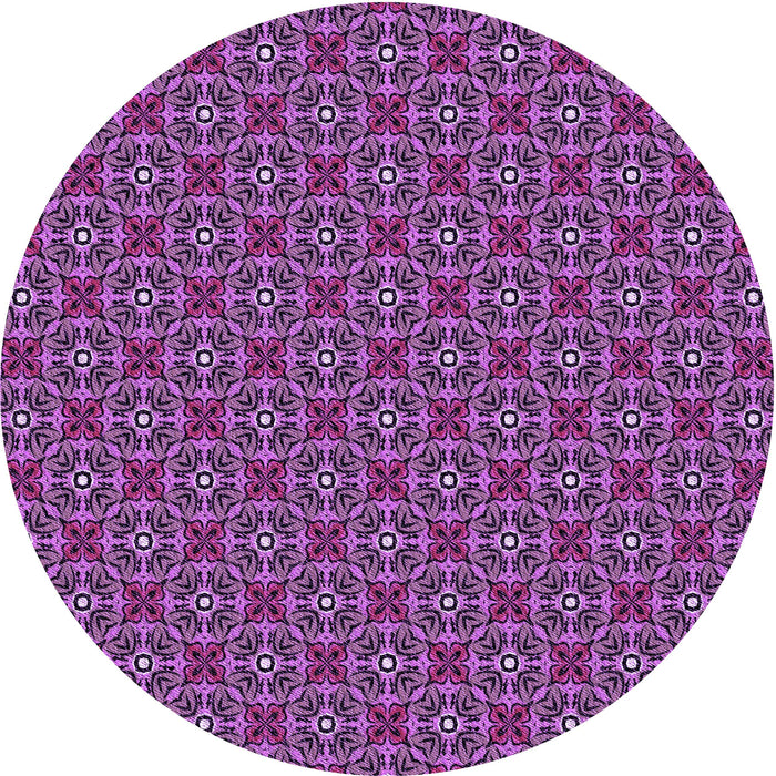 Square Patterned Purple Rug, pat2693pur
