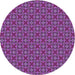 Square Patterned Purple Rug, pat2693pur