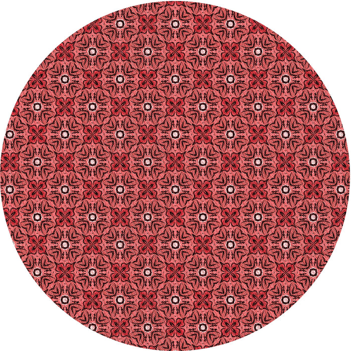 Square Patterned Cranberry Red Rug, pat2693rd