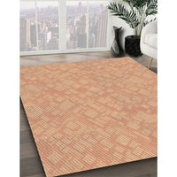 Patterned Orange Rug, pat2694brn