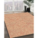 Patterned Orange Rug in Family Room, pat2694brn