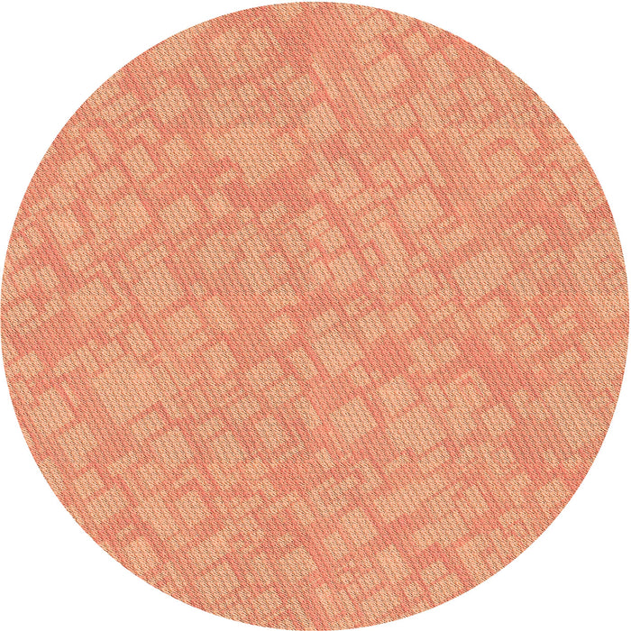 Square Patterned Bright Orange Rug, pat2694org