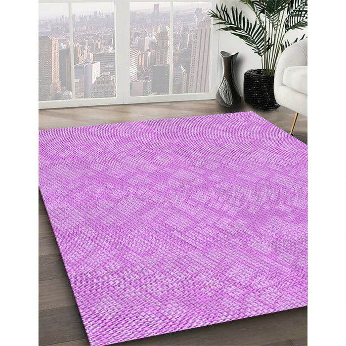 Machine Washable Transitional Violet Purple Rug in a Family Room, wshpat2694pur