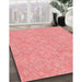 Patterned Light Salmon Pink Rug in Family Room, pat2694rd