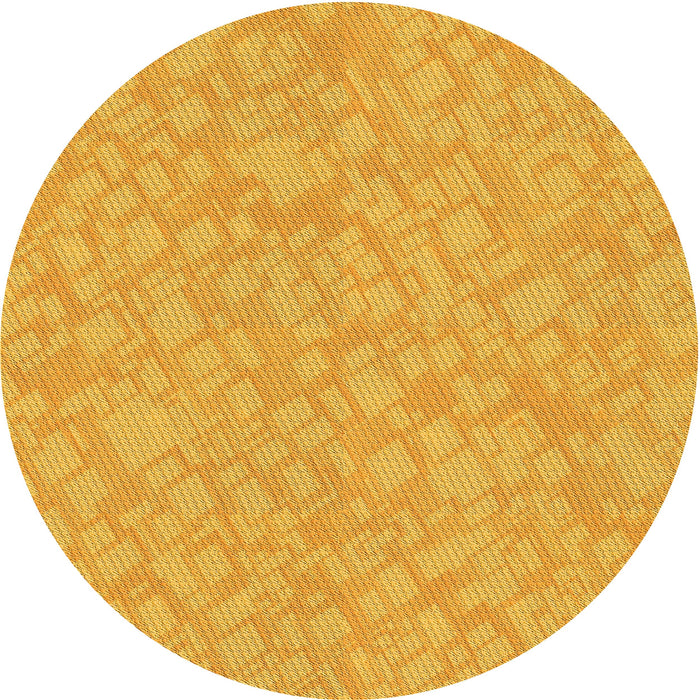 Square Machine Washable Transitional Deep Yellow Rug in a Living Room, wshpat2694yw