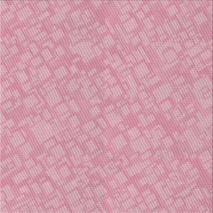 Square Patterned Light Pink Novelty Rug, pat2694