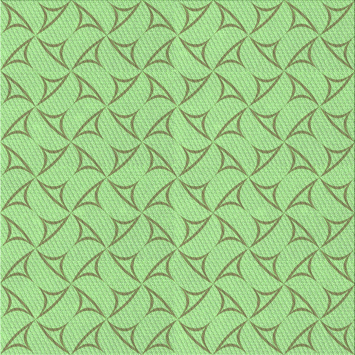 Round Machine Washable Transitional Green Rug, wshpat2695grn