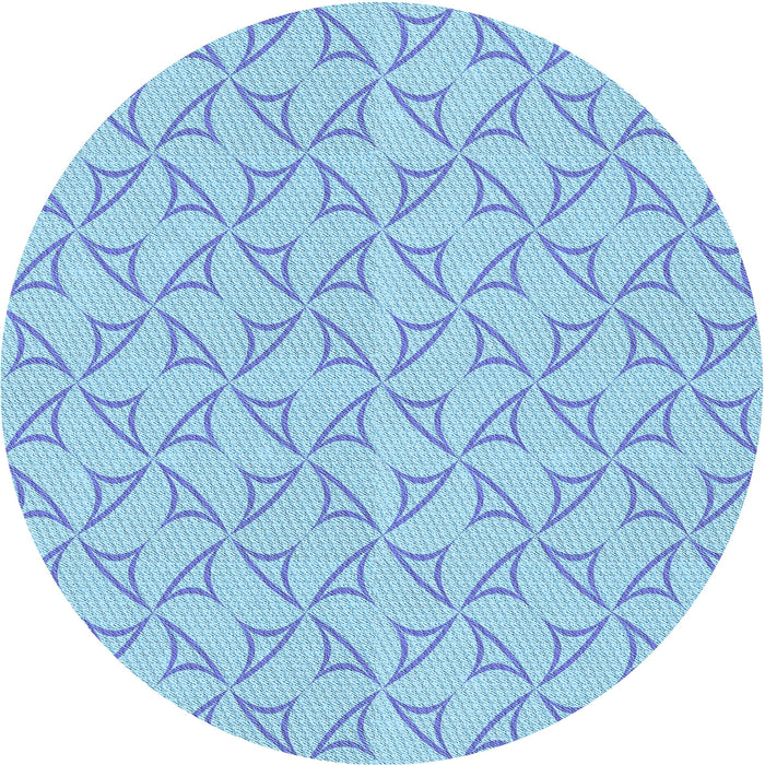 Square Patterned Iceberg Blue Rug, pat2695lblu