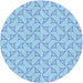 Square Patterned Iceberg Blue Rug, pat2695lblu