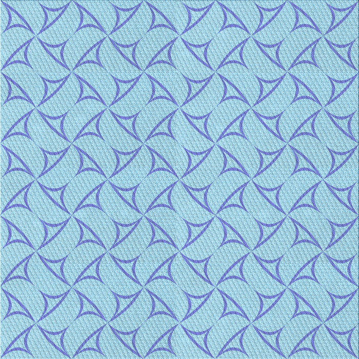 Round Patterned Iceberg Blue Rug, pat2695lblu