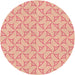 Square Patterned Tomato Red Rug, pat2695org