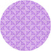 Square Patterned Purple Rug, pat2695pur