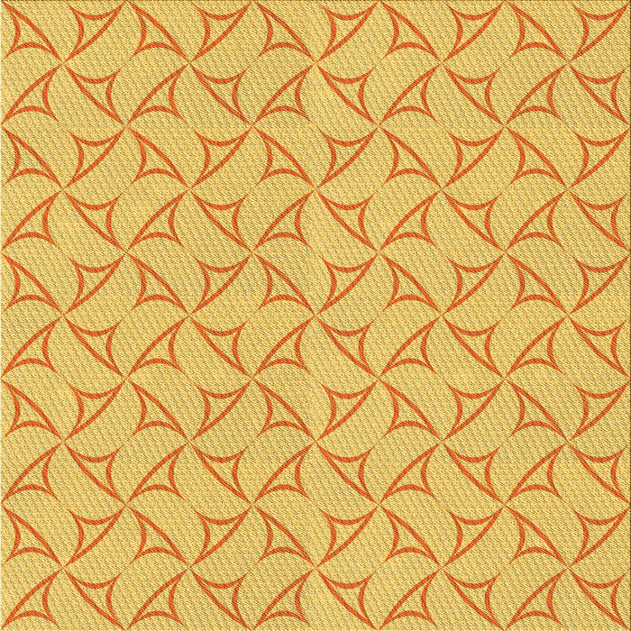 Round Machine Washable Transitional Bold Yellow Rug, wshpat2695yw