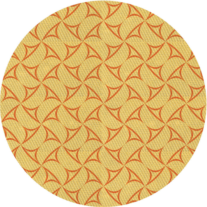 Square Patterned Bold Yellow Rug, pat2695yw