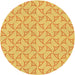 Square Patterned Bold Yellow Rug, pat2695yw