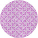 Sideview of Patterned Blossom Pink Novelty Rug, pat2695