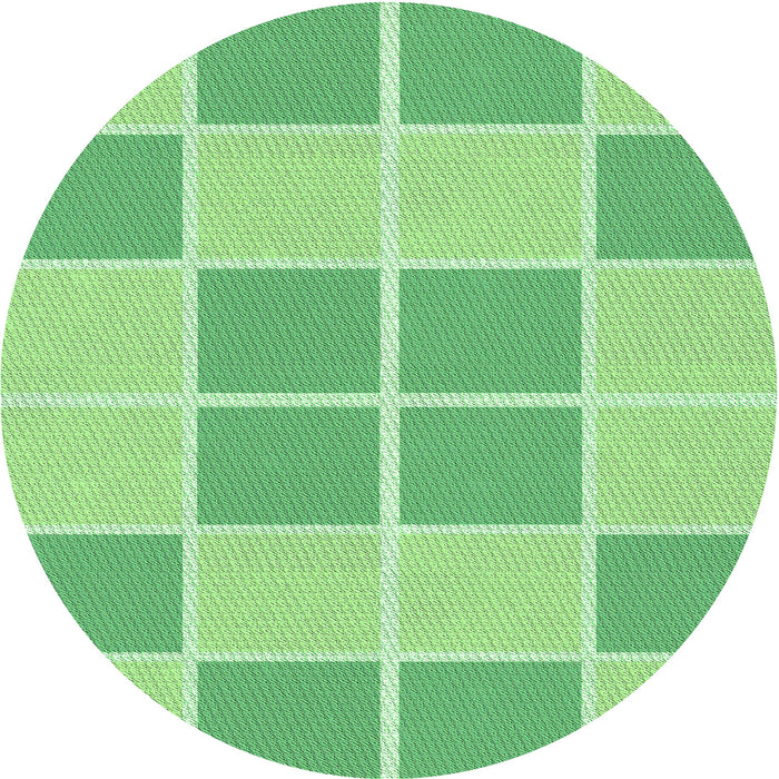 Square Patterned Jade Green Rug, pat2696grn