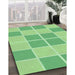 Machine Washable Transitional Jade Green Rug in a Family Room, wshpat2696grn