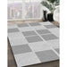 Machine Washable Transitional Gunmetal Gray Rug in a Family Room, wshpat2696gry