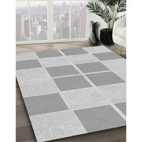 Patterned Gunmetal Gray Rug, pat2696gry