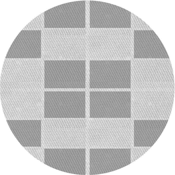 Square Patterned Gunmetal Gray Rug, pat2696gry