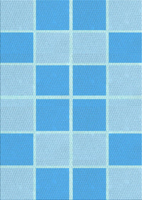 Machine Washable Transitional Deep Sky Blue Rug, wshpat2696lblu