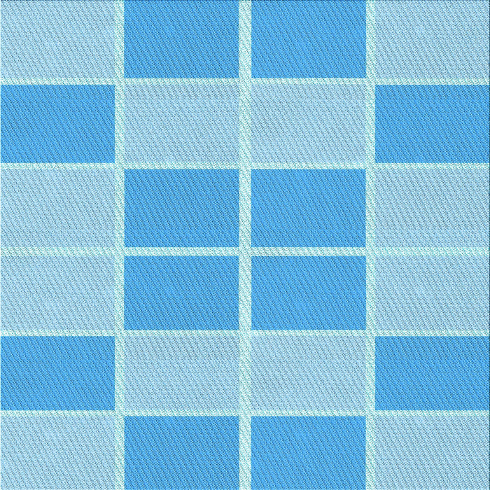 Round Patterned Deep Sky Blue Rug, pat2696lblu