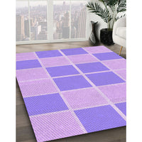 Patterned Mauve Purple Rug, pat2696pur