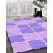 Machine Washable Transitional Mauve Purple Rug in a Family Room, wshpat2696pur