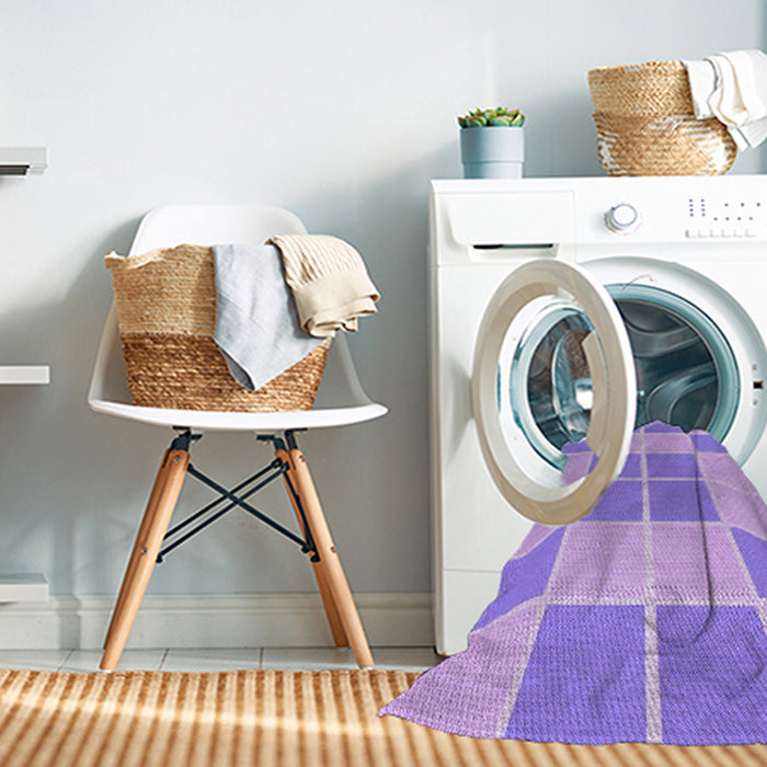 Machine Washable Transitional Mauve Purple Rug in a Washing Machine, wshpat2696pur