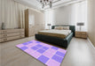 Patterned Mauve Purple Rug in a Bedroom, pat2696pur