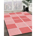 Machine Washable Transitional Pastel Pink Rug in a Family Room, wshpat2696rd