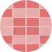 Square Patterned Pastel Pink Rug, pat2696rd