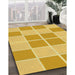 Patterned Bright Gold Yellow Rug in Family Room, pat2696yw