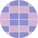 Square Machine Washable Transitional Pale Lilac Purple Rug, wshpat2696