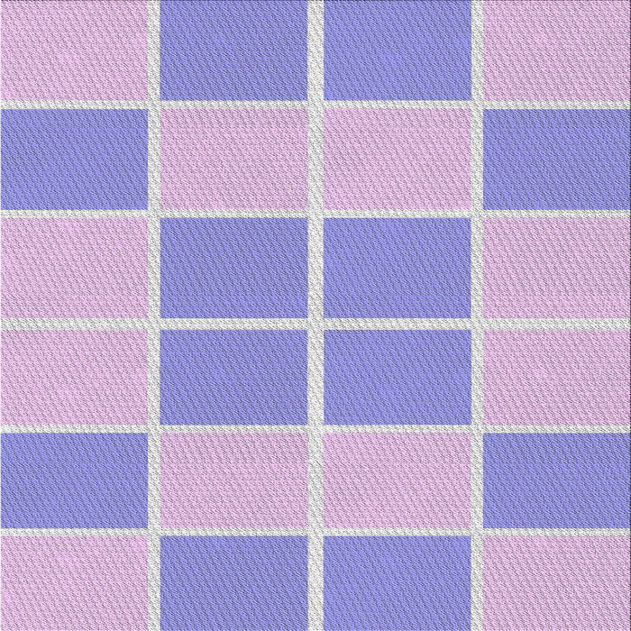 Square Patterned Pale Lilac Purple Novelty Rug, pat2696