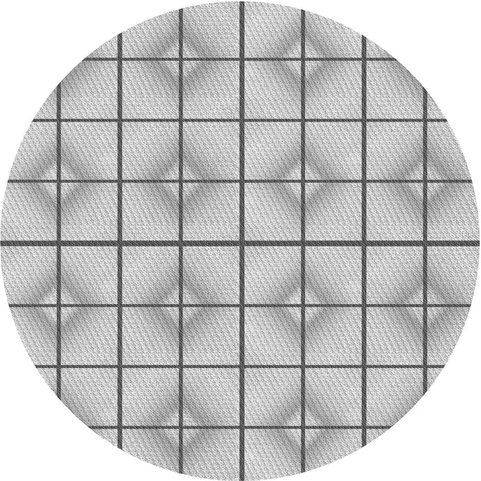 Square Patterned Gunmetal Gray Rug, pat2697gry