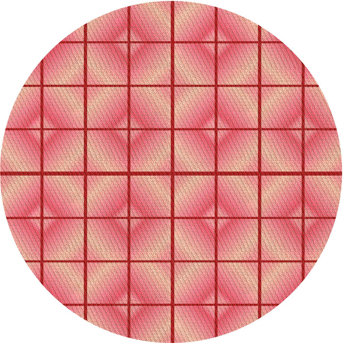 Square Patterned Light Salmon Rose Pink Rug, pat2697org