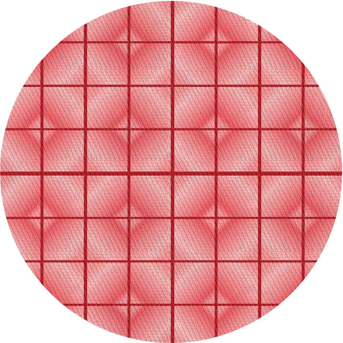 Square Patterned Light Coral Pink Rug, pat2697rd