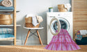 Machine Washable Transitional Magenta Pink Rug in a Washing Machine, wshpat2697