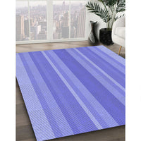 Patterned Purple Mimosa Purple Rug, pat2698blu